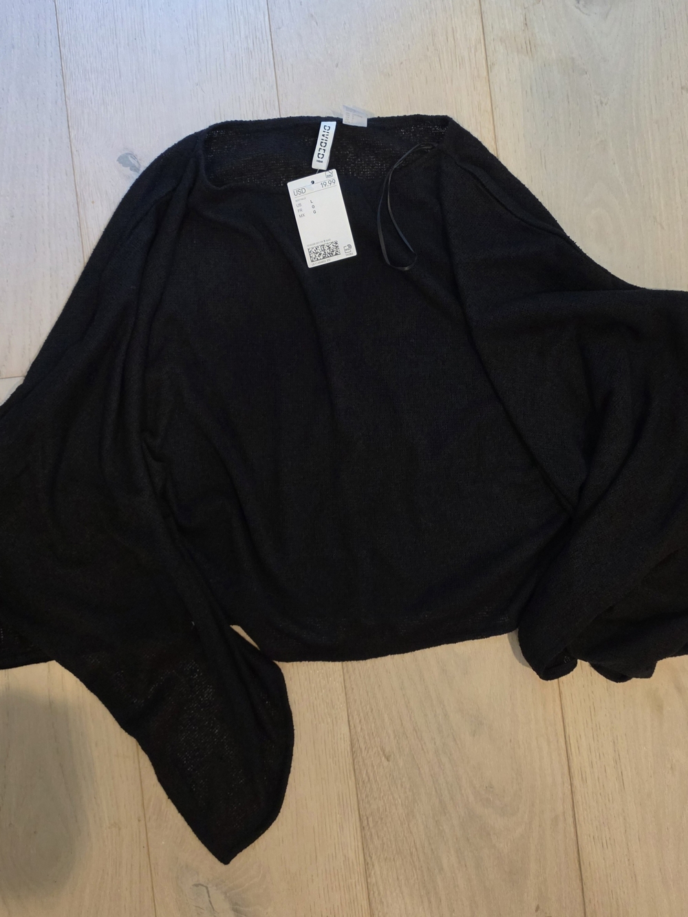 Divided Black Lightweight Shrug